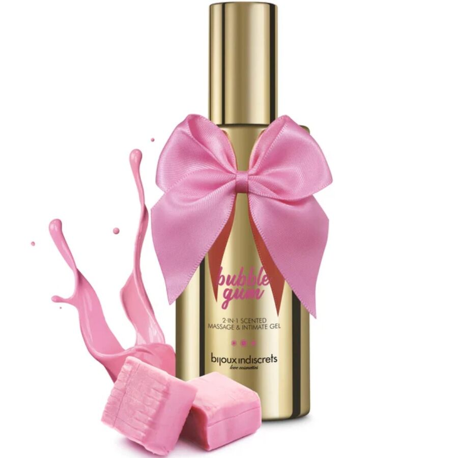 BIJOUX - GEL DE MASSAGE ET INTIME PARFUMÉ 2 EN 1 À LA BULLE GUM 100 ML BIJOUX LOVE COSMETIQUES