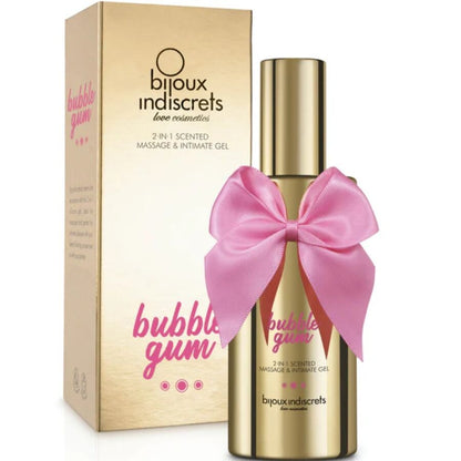 BIJOUX - GEL DE MASSAGE ET INTIME PARFUMÉ 2 EN 1 À LA BULLE GUM 100 ML BIJOUX LOVE COSMETIQUES