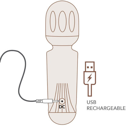 ROCKS-OFF - MINI BAGUETTE RECHARGEABLE 16 FONCTIONS VIOLET DREAM ROCKS-OFF