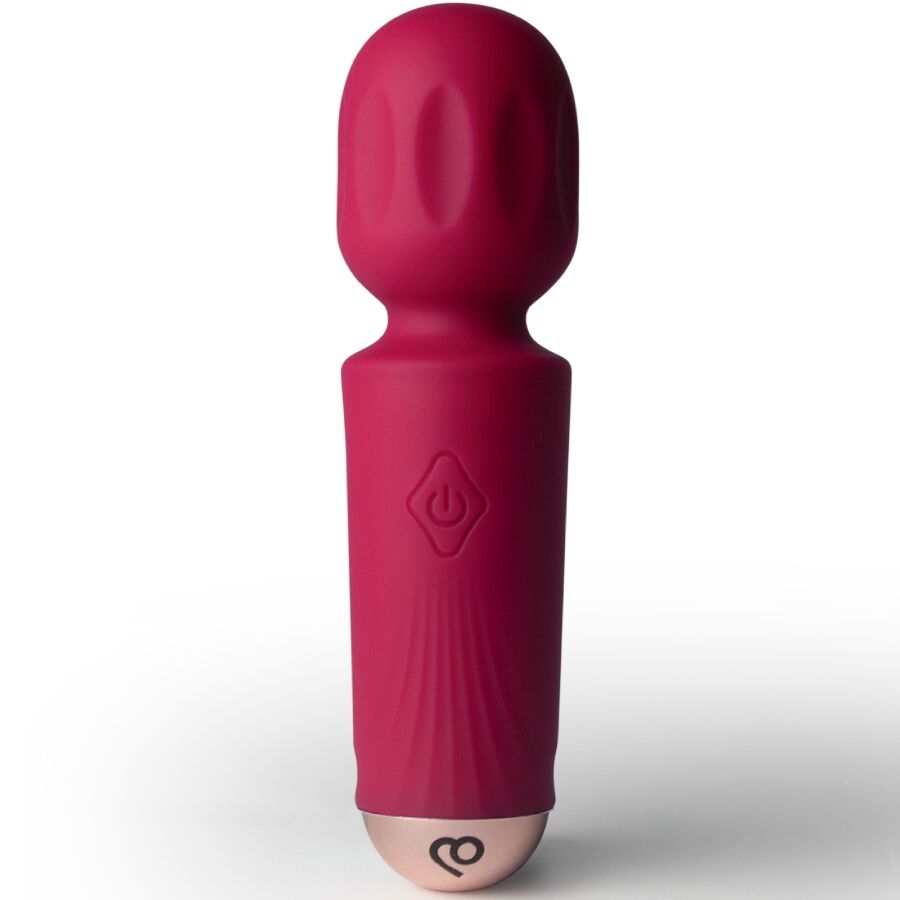 ROCKS-OFF - MINI BAGUETTE RECHARGEABLE 16 FONCTIONS ROUGE AZALÉE ROCKS-OFF