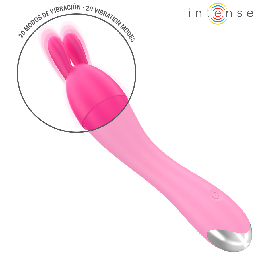 INTENSE - VIBRATEUR CHER AVEC 20 MODES DE MOUVEMENTS ET EMBOUTS INTERCHANGEABLES INTENSE FUN TOYS
