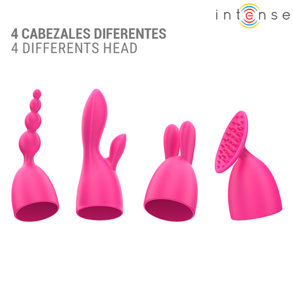 INTENSE - VIBRATEUR CHER AVEC 20 MODES DE MOUVEMENTS ET EMBOUTS INTERCHANGEABLES INTENSE FUN TOYS