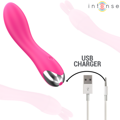 INTENSE - VIBRATEUR CHER AVEC 20 MODES DE MOUVEMENTS ET EMBOUTS INTERCHANGEABLES INTENSE FUN TOYS