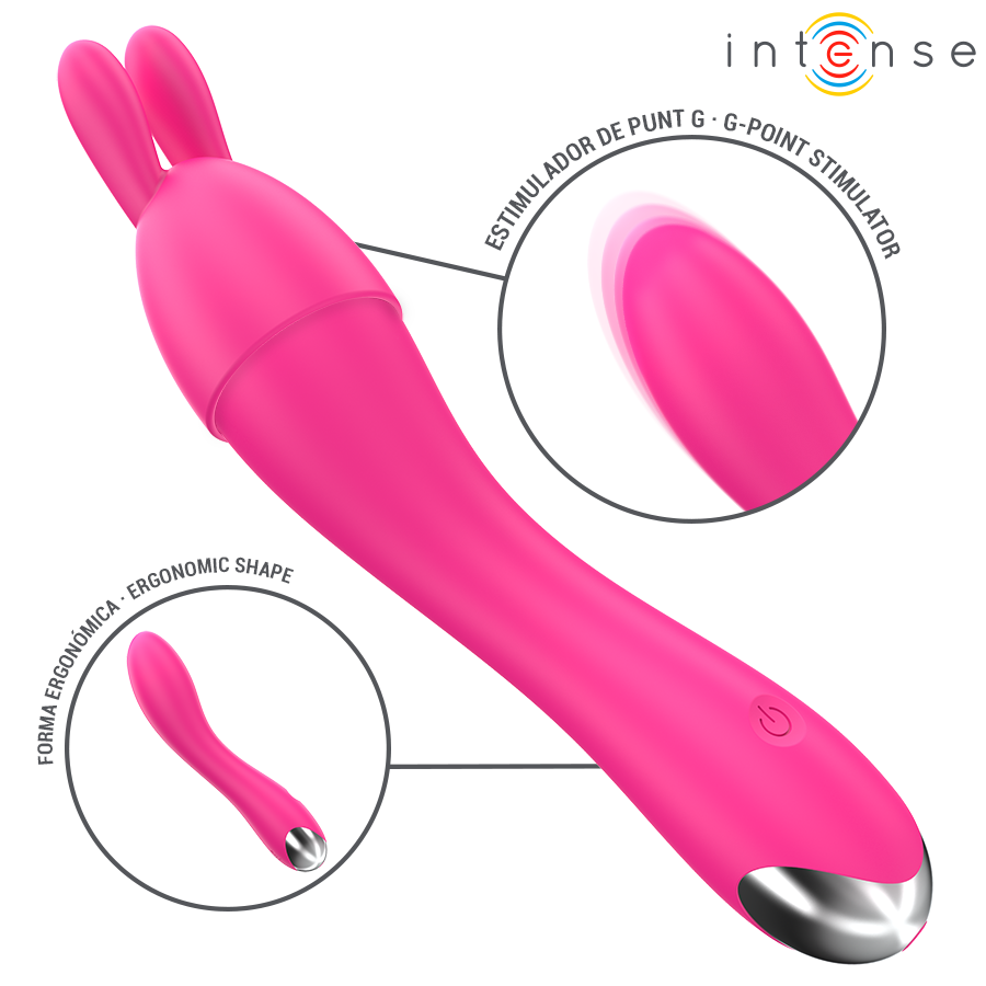 INTENSE - VIBRATEUR CHER AVEC 20 MODES DE MOUVEMENTS ET EMBOUTS INTERCHANGEABLES INTENSE FUN TOYS
