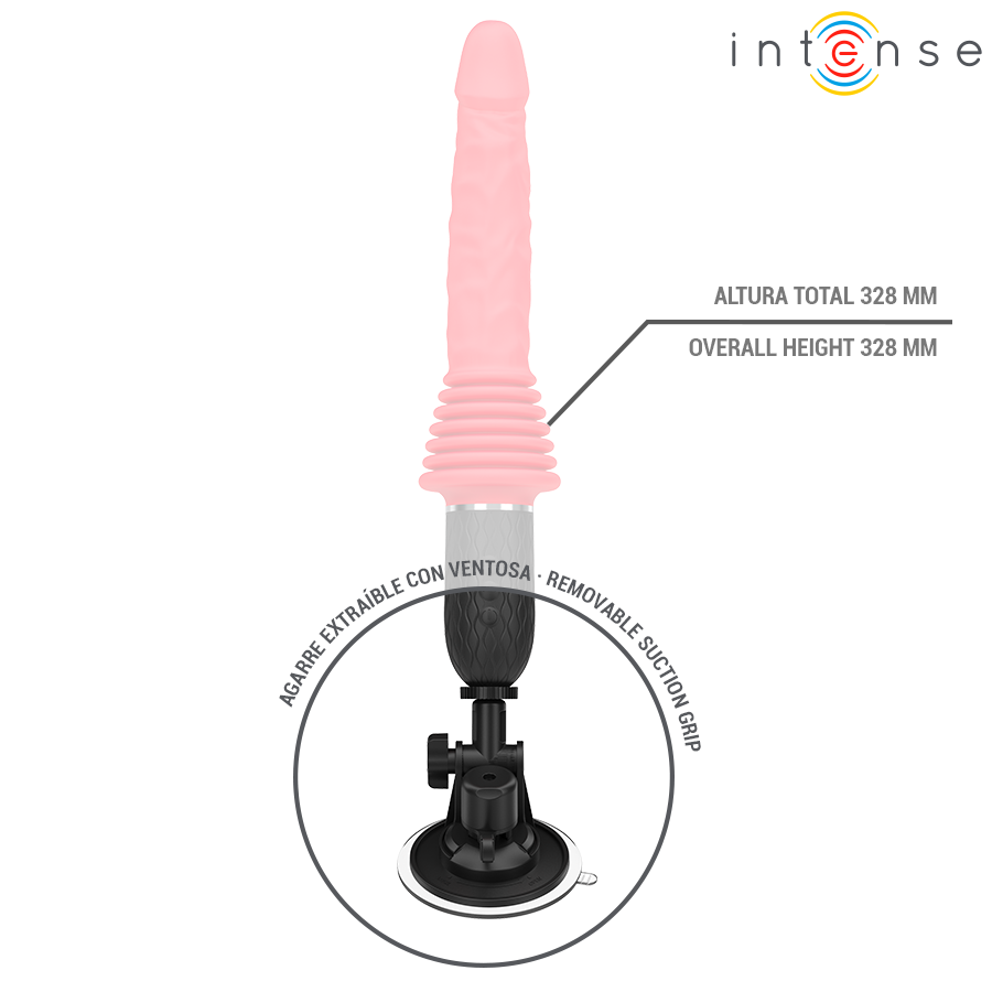 INTENSE - VIBRATEUR À POUSSÉE TÉLÉCOMMANDÉ CYNTHIA AVEC CHAUFFAGE INTENSE FUN TOYS