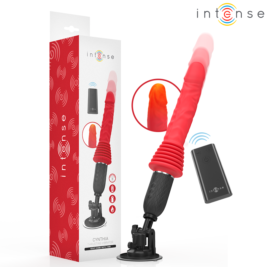 INTENSE - VIBRATEUR À POUSSÉE TÉLÉCOMMANDÉ CYNTHIA AVEC CHAUFFAGE INTENSE FUN TOYS