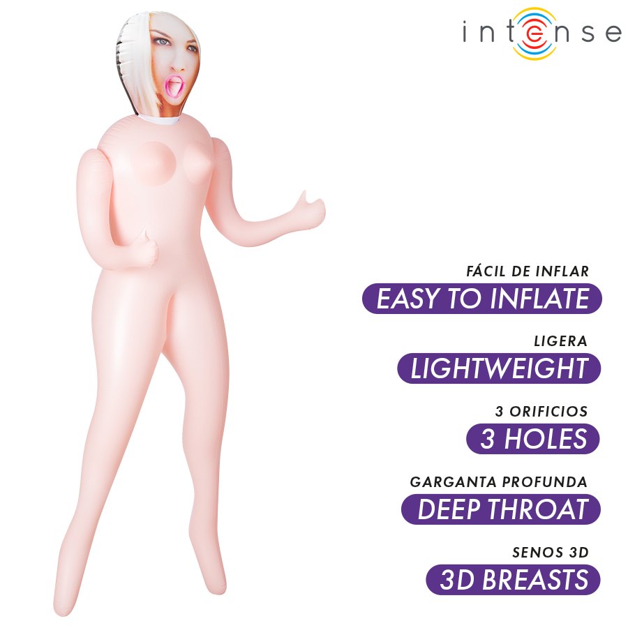 INTENSE DOLLS - POUPÉE GONFLABLE IRINA À TROIS ORIFICES INTENSE DOLLS