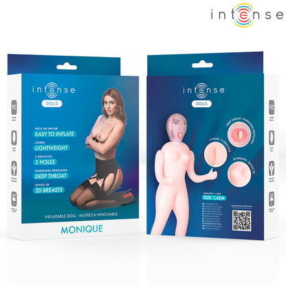 INTENSE DOLLS - POUPÉE GONFLABLE MONIQUE À TROIS ORIFICES INTENSE DOLLS