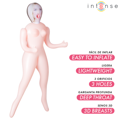INTENSE DOLLS - POUPÉE GONFLABLE INGRID À TROIS ORIFICES INTENSE DOLLS