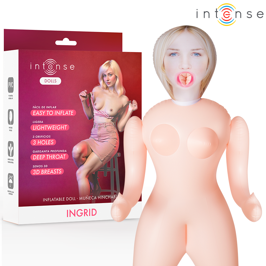 INTENSE DOLLS - POUPÉE GONFLABLE INGRID À TROIS ORIFICES INTENSE DOLLS
