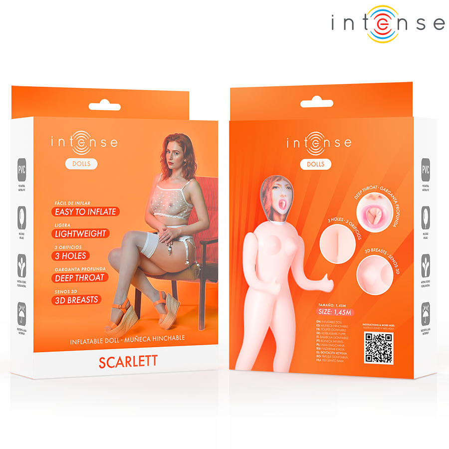INTENSE DOLLS - POUPÉE GONFLABLE SCARLETT À TROIS ORIFICES INTENSE DOLLS