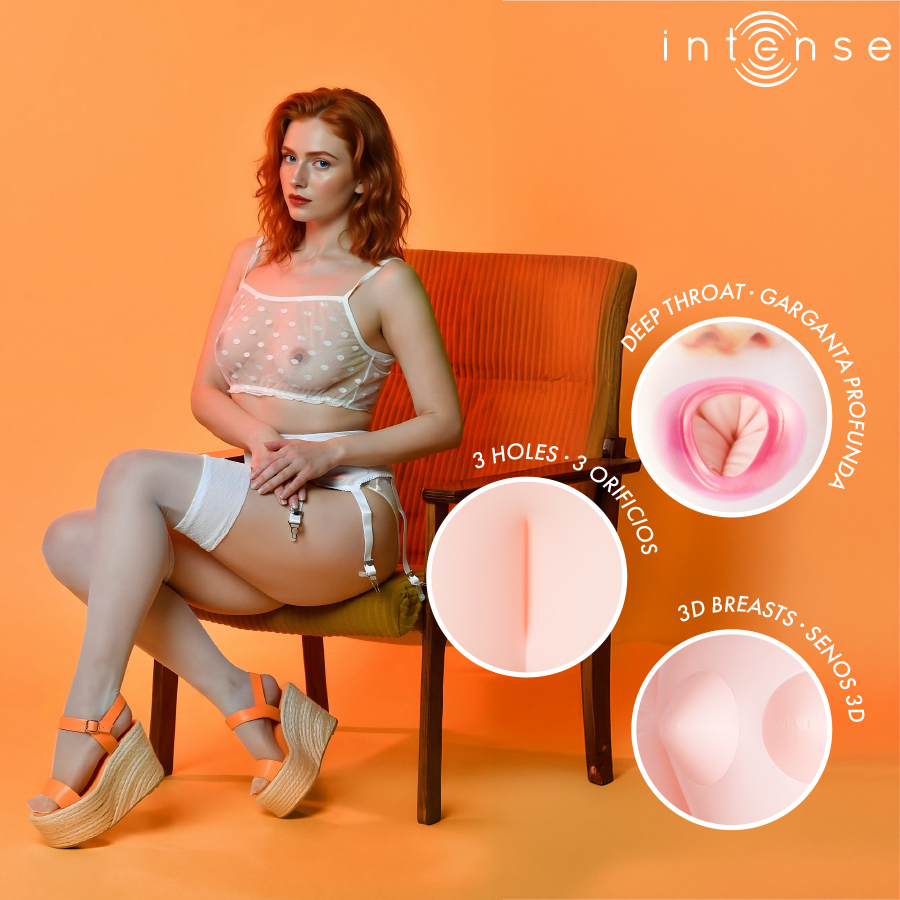 INTENSE DOLLS - POUPÉE GONFLABLE SCARLETT À TROIS ORIFICES INTENSE DOLLS