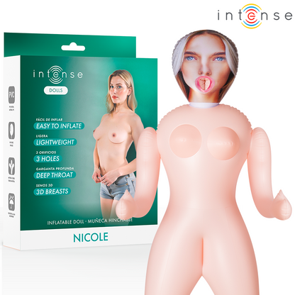 INTENSE DOLLS - POUPÉE GONFLABLE NICOLE À TROIS ORIFICES INTENSE DOLLS