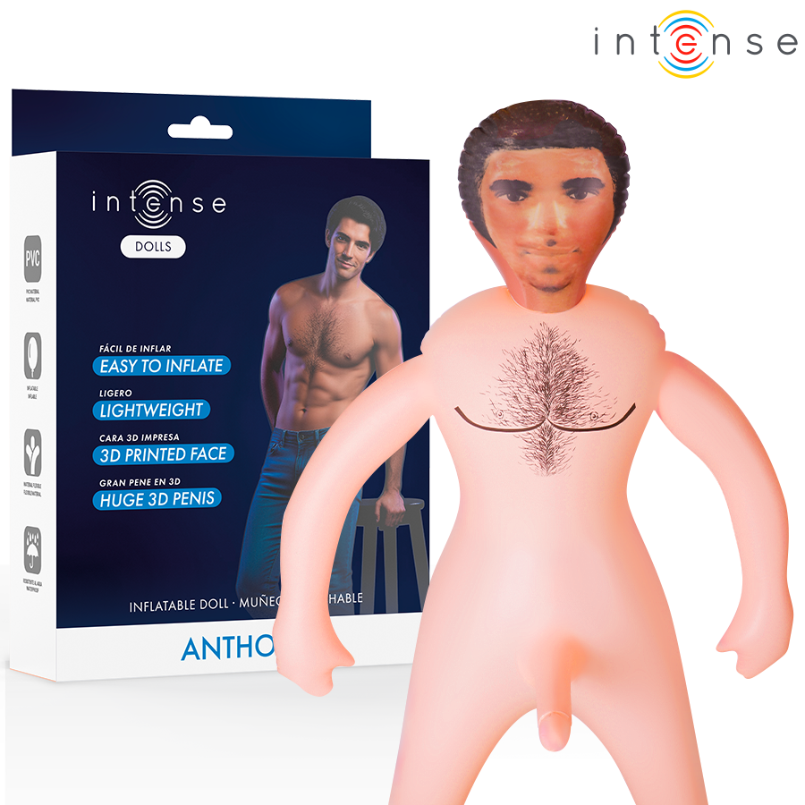 INTENSE DOLLS - POUPÉE GONFLABLE ANTHONY AVEC PÉNIS 3D INTENSE DOLLS