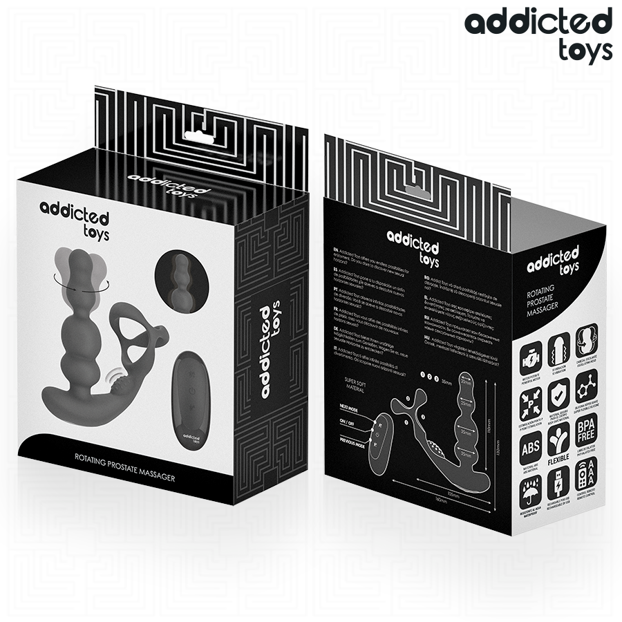 ADDICTED TOYS - MASSEUR DE PROSTATE ROTATIF À TÉLÉCOMMANDE ADDICTED TOYS