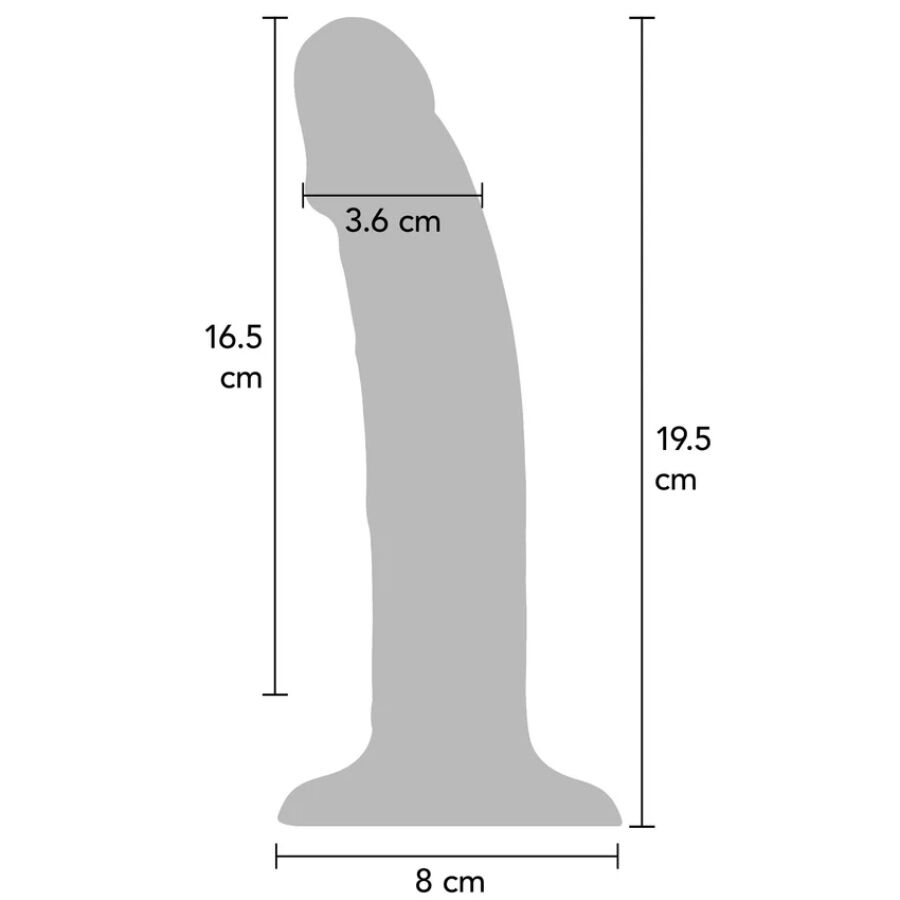 GET REAL - GODEMICHET VIBRANT RÉALISTE EN SILICONE TRANSPARENT 19,5 CM GET REAL