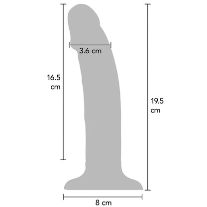 GET REAL - GODEMICHET VIBRANT RÉALISTE EN SILICONE TRANSPARENT 19,5 CM GET REAL