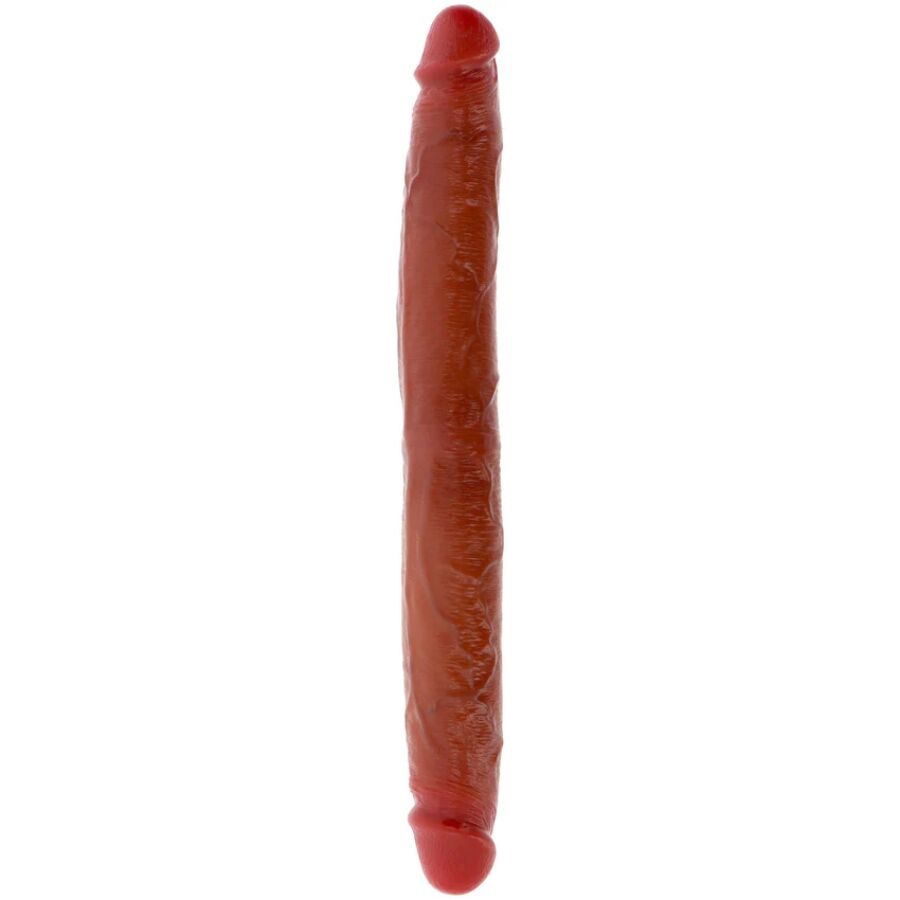 GET REAL - GODEMICHET EN SILICONE À DOUBLE EXTRÉMITÉ CARAMEL 35 CM GET REAL