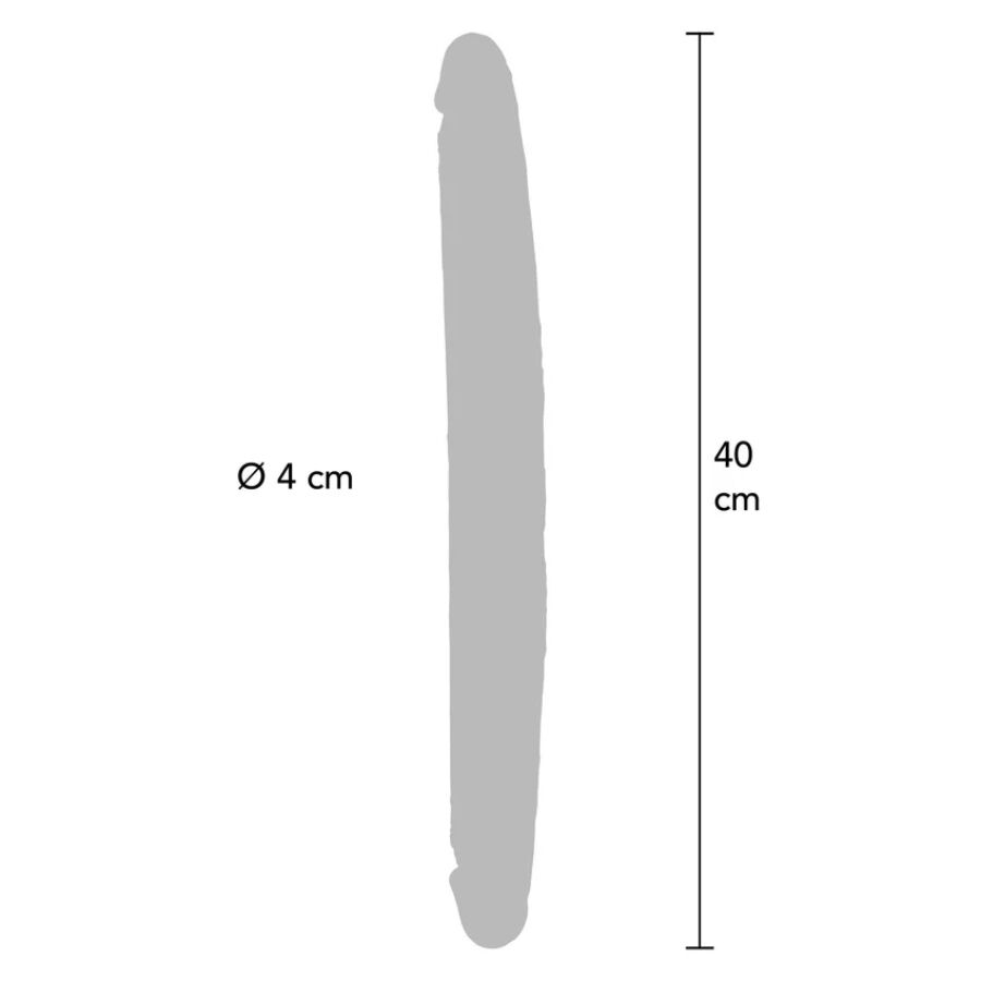 GET REAL - GODEMICHET EN SILICONE À DOUBLE EXTRÉMITÉ CARAMEL 40 CM GET REAL