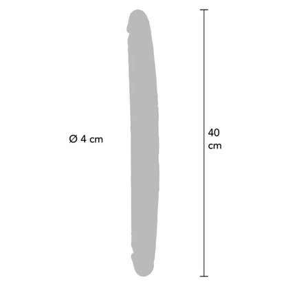 GET REAL - GODEMICHET EN SILICONE À DOUBLE EXTRÉMITÉ CARAMEL 40 CM GET REAL