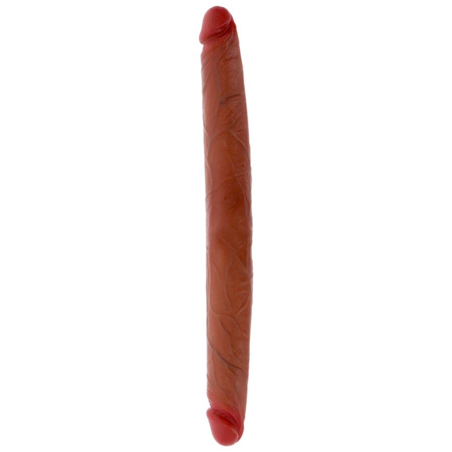 GET REAL - GODEMICHET EN SILICONE À DOUBLE EXTRÉMITÉ CARAMEL 40 CM GET REAL