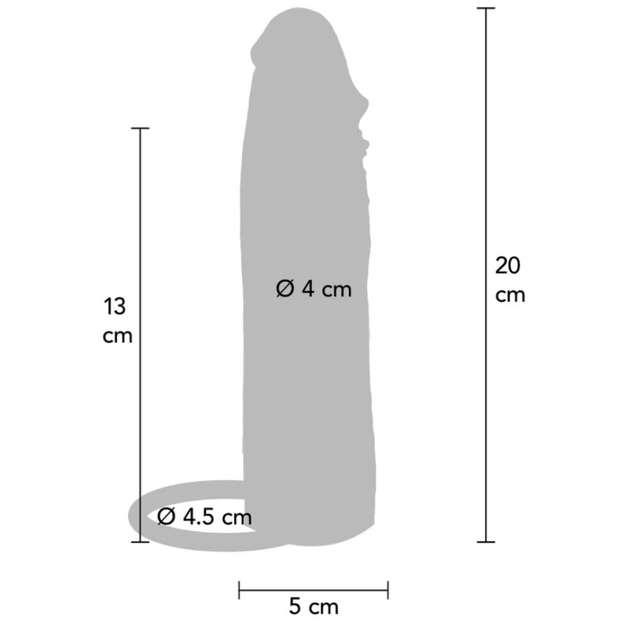 GET REAL - MANCHON PÉNIS EN SILICONE HYDRATANT CARAMEL 20 CM GET REAL