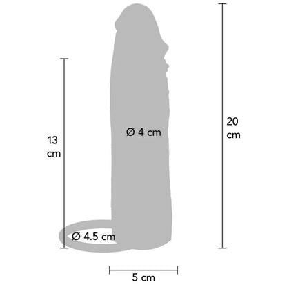 GET REAL - MANCHON PÉNIS EN SILICONE HYDRATANT CARAMEL 20 CM GET REAL