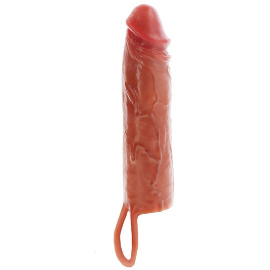 GET REAL - MANCHON PÉNIS EN SILICONE HYDRATANT CARAMEL 20 CM GET REAL