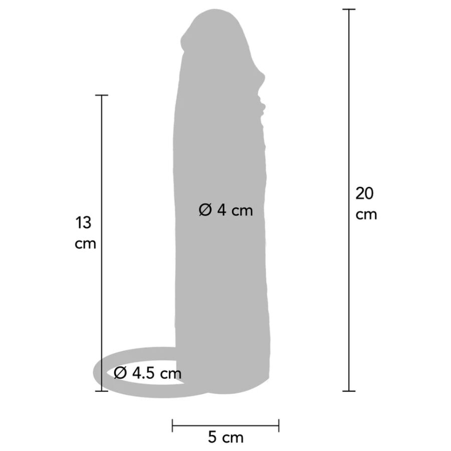 GET REAL - MANCHON PÉNIS VIBRANT EN SILICONE HYDRATANT CARAMEL 20 CM GET REAL