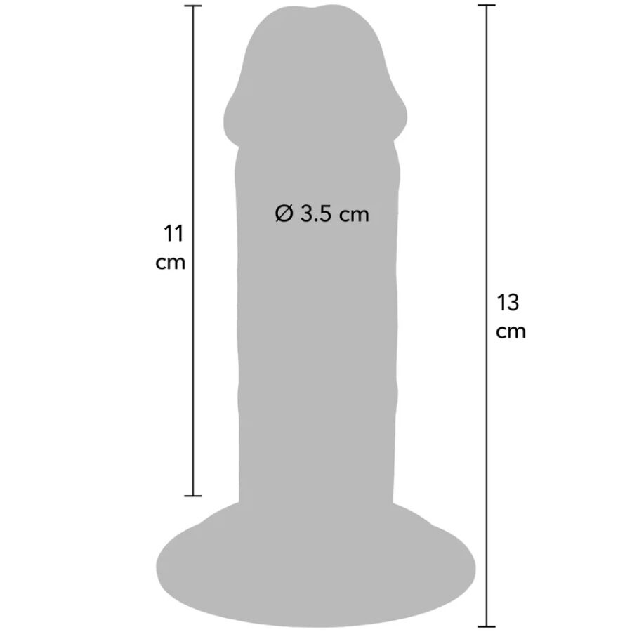 GET REAL - PÉNIS DE LUXE ÉPAIS DOUBLE DENSITÉ EN TPE 13 CM GET REAL