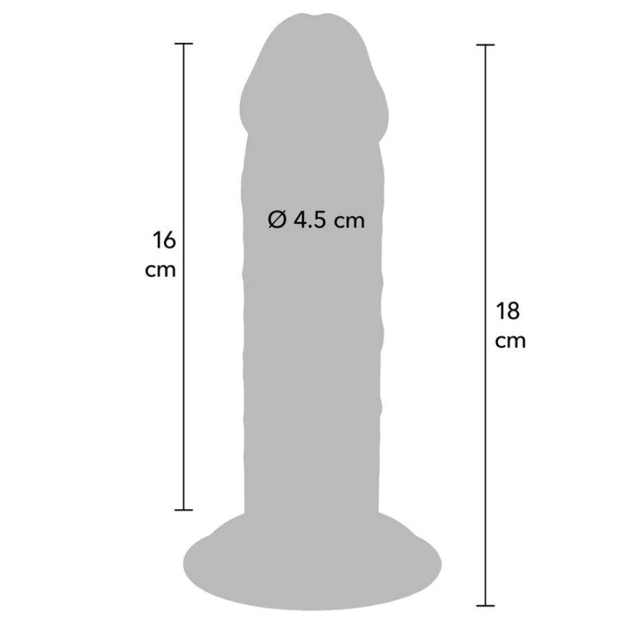 GET REAL - PÉNIS DE LUXE ÉPAIS DOUBLE DENSITÉ EN TPE 18 CM GET REAL