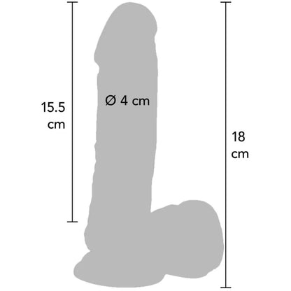 GET REAL - GODE 18 CM AVEC BILLES VIBRATEUR SKIN GET REAL
