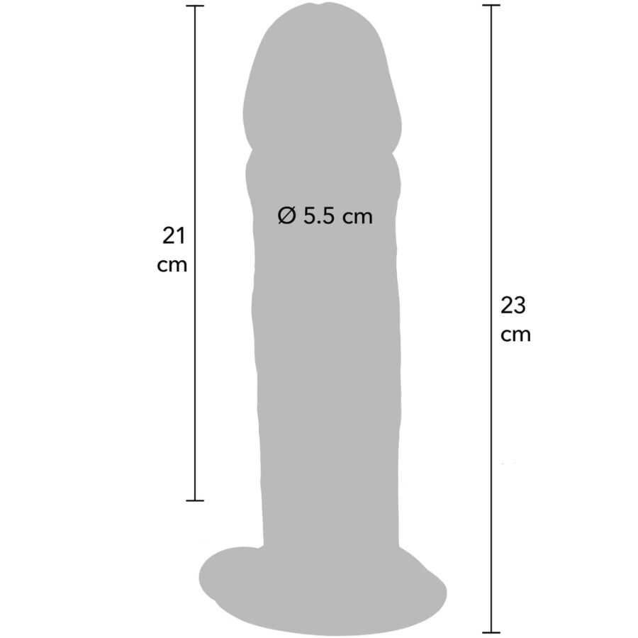 GET REAL - PÉNIS DE LUXE ÉPAIS DOUBLE DENSITÉ EN TPE 23 CM GET REAL