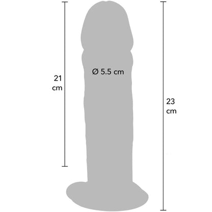 GET REAL - PÉNIS DE LUXE ÉPAIS DOUBLE DENSITÉ EN TPE 23 CM GET REAL