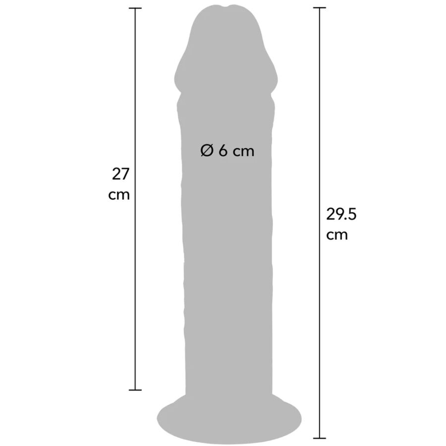 GET REAL - PÉNIS DE LUXE ÉPAIS DOUBLE DENSITÉ EN TPE 29,5 CM GET REAL