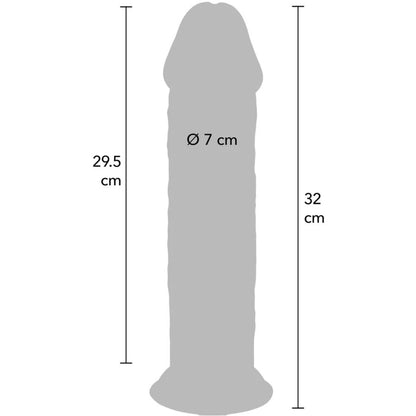 GET REAL - PÉNIS DE LUXE ÉPAIS DOUBLE DENSITÉ EN TPE 32 CM GET REAL