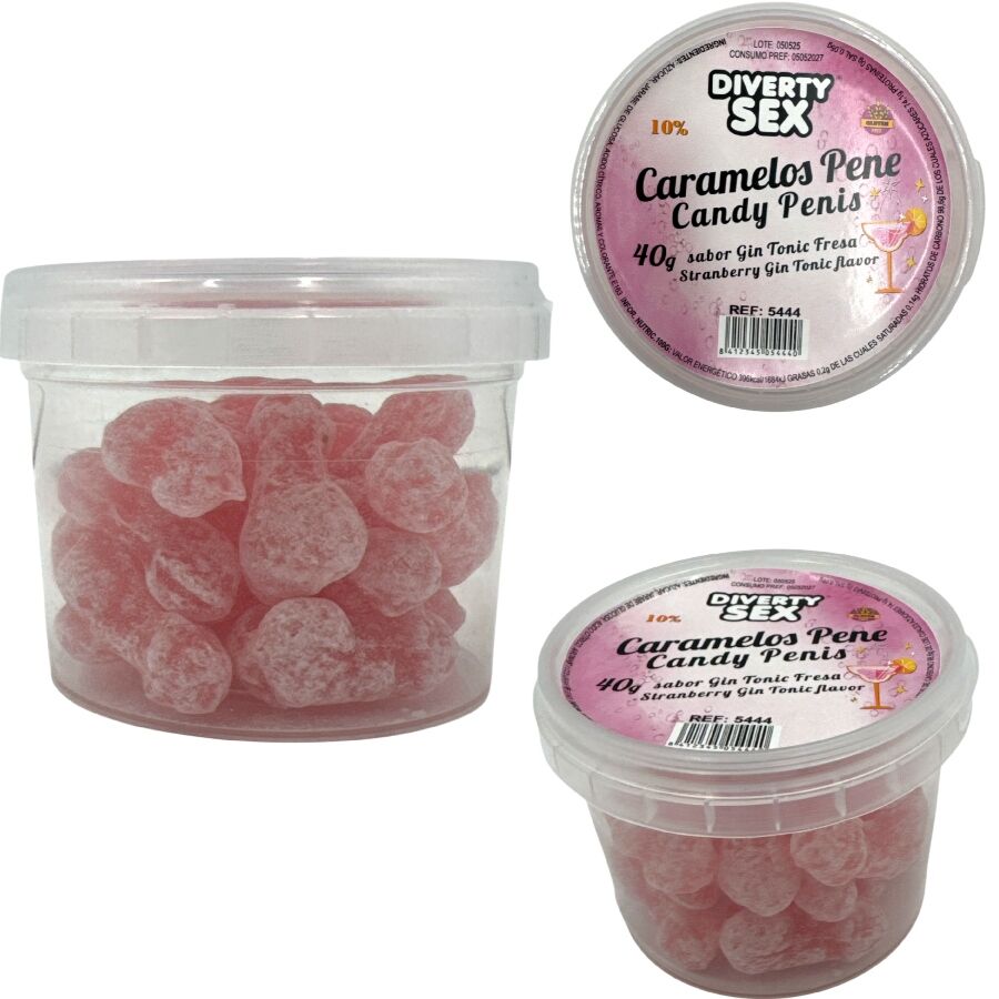 DIABLO PICANTE - 20 BONBONS PÉNIS À LA SAVEUR GIN & TONIC DIABLO PICANTE
