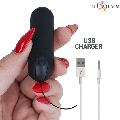 INTENSE - KAREN MINI VIBRANT RECHARGEABLE BALLE NOIRE INTENSE FUN TOYS