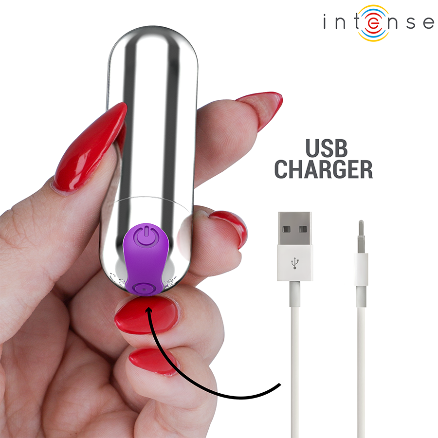 INTENSE - KAREN MINI VIBRANTE RECHARGEABLE ARGENT INTENSE FUN TOYS