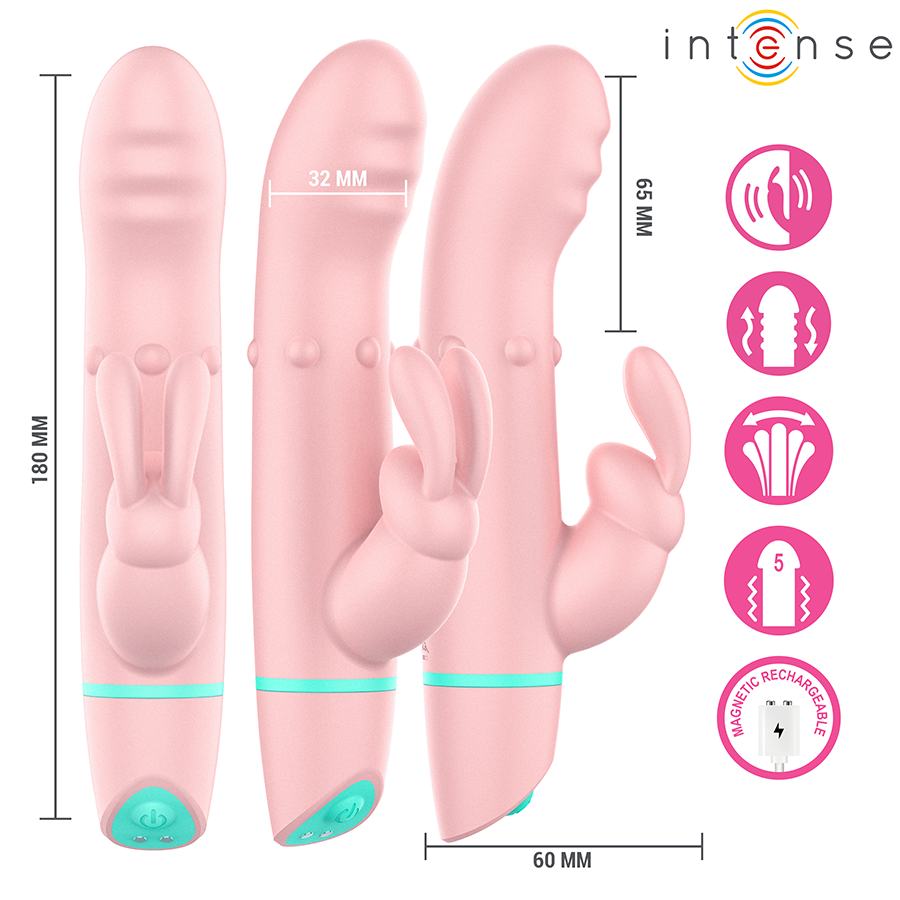 INTENSE - STIMULATEUR ALVIN RABBIT ET VIBRATEUR À ROULEMENT + OSCILLANT INTENSE FUN TOYS