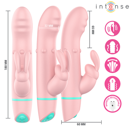 INTENSE - STIMULATEUR ALVIN RABBIT ET VIBRATEUR À ROULEMENT + OSCILLANT INTENSE FUN TOYS