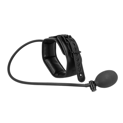FETISH SUBMISSIVE BONDAGE - COLLIER D'ÉTRANGLEMENT GONFLABLE AVEC CHAÎNE FETISH SUBMISSIVE BONDAGE