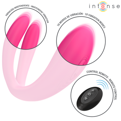 INTENSE - JULIA DOUBLE VIBRATEUR À PINCE STIMULATEUR AVEC TÉLÉCOMMANDE INTENSE COUPLES TOYS