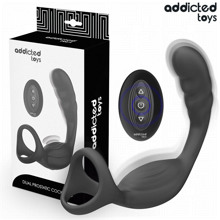 ADDICTED TOYS - ANNEAU PÉNIS PROSTATIQUE DOUBLE AVEC TÉLÉCOMMANDE ADDICTED TOYS