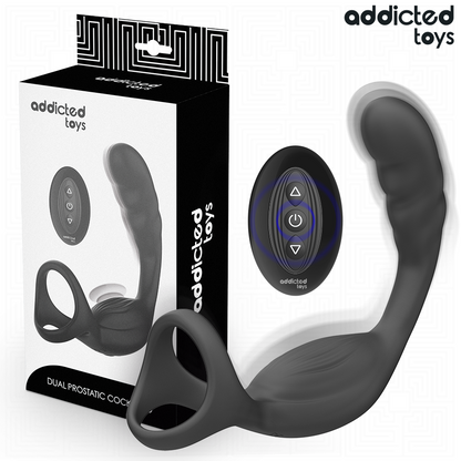 ADDICTED TOYS - ANNEAU PÉNIS PROSTATIQUE DOUBLE AVEC TÉLÉCOMMANDE ADDICTED TOYS