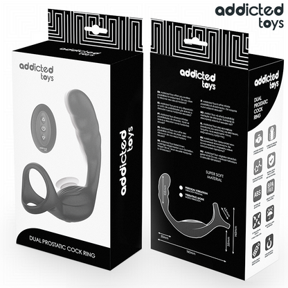 ADDICTED TOYS - ANNEAU PÉNIS PROSTATIQUE DOUBLE AVEC TÉLÉCOMMANDE ADDICTED TOYS