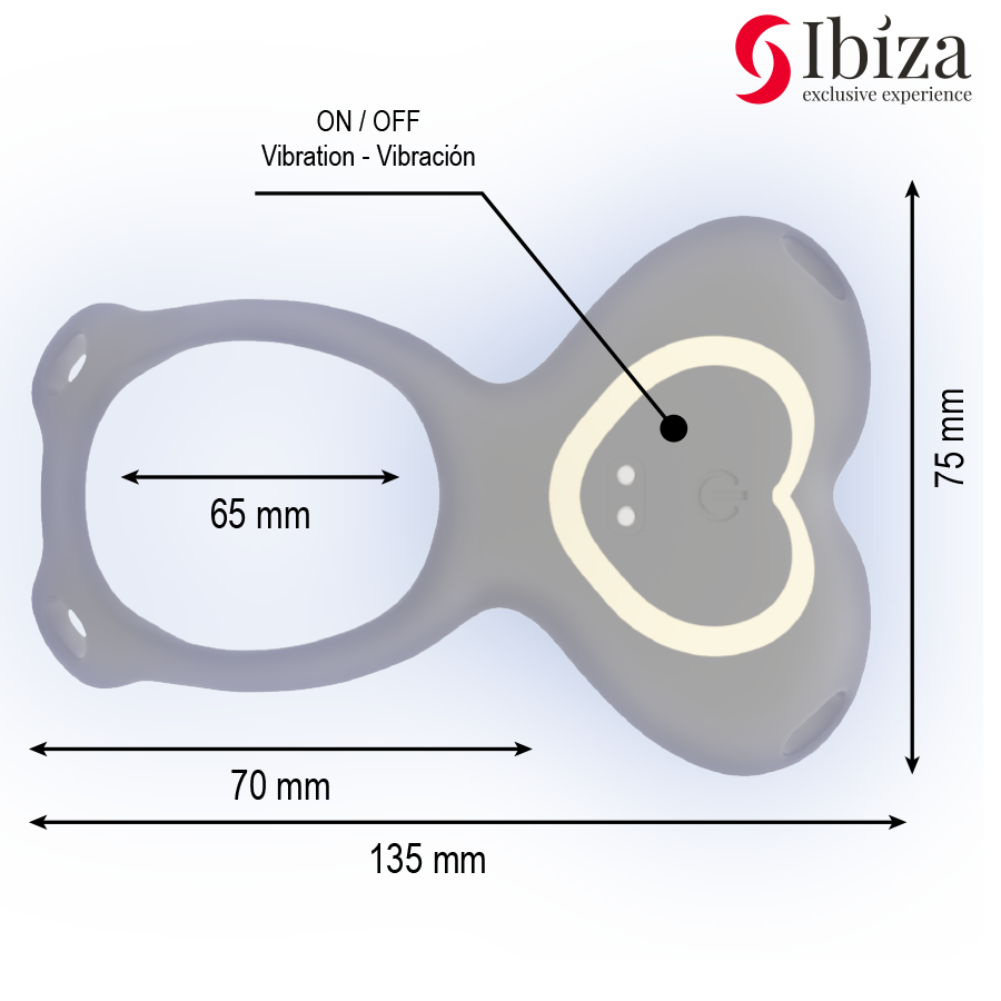 IBIZA - VIBRATEUR COUPLE EN FORME DE CŒUR AVEC TÉLÉCOMMANDE IBIZA TECHNOLOGY