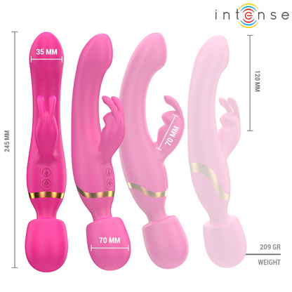 INTENSE - VIBRATEUR DOUBLE WINONA LAPIN ET BAGUETTE INTENSE FUN TOYS