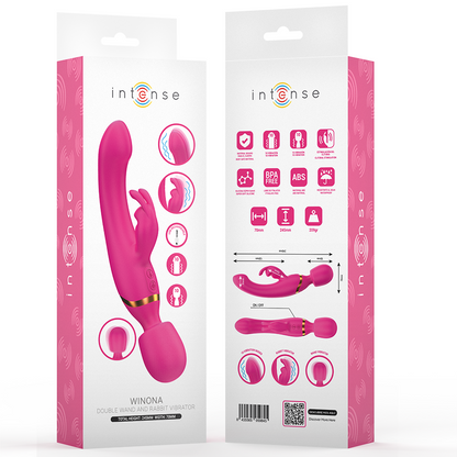 INTENSE - VIBRATEUR DOUBLE WINONA LAPIN ET BAGUETTE INTENSE FUN TOYS