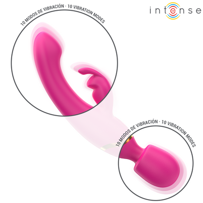 INTENSE - VIBRATEUR DOUBLE WINONA LAPIN ET BAGUETTE INTENSE FUN TOYS